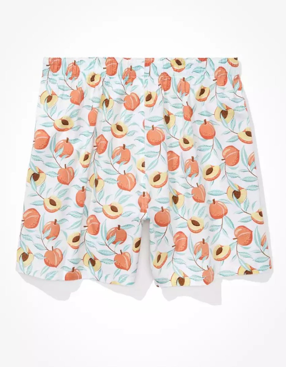 Shorts De Bain American Eagle AEO Peach Tree Stretch Blanche Homme | ERE-06379061